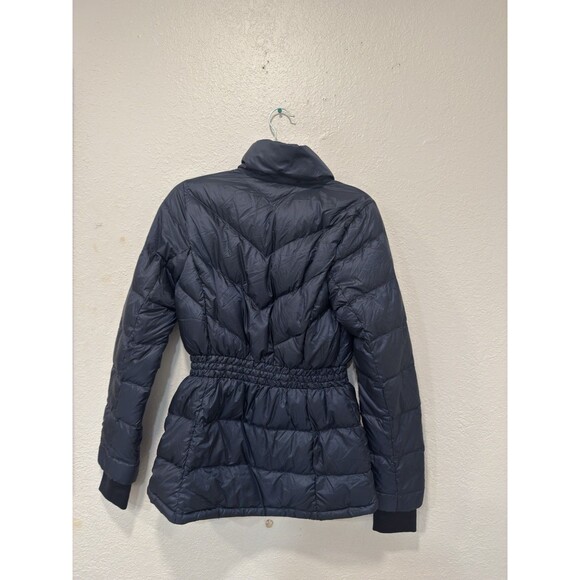 Athleta Banner Peak Goose Down Jacket Navy Blue  Water Resistant small - Picture 2 of 11